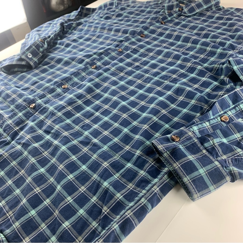 Stormy Kromer Plaid Flannel Long Sleeve Button Up Shirt